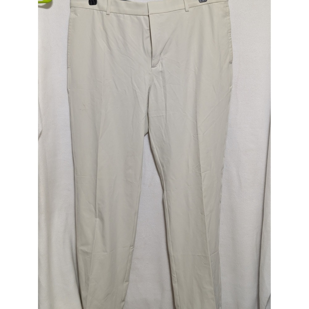 Nike Golf Dri-FIT Mens Pants 38x30 Beige Khaki Flat Front Trousers Light Bone